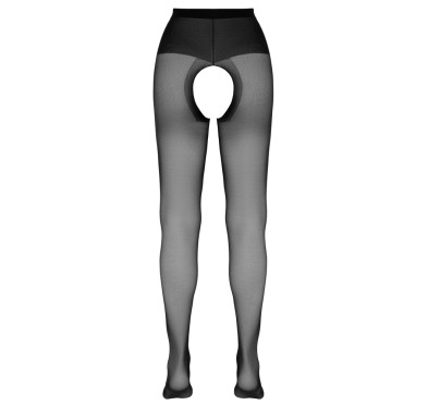 Cottelli LEGWEAR - Czarne Rajstopy Z Otwartym Kroczem 1